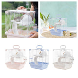 Maxbell 2 Layers Hamster Habitats Cage High Chassis Design Multipurpose 7.4x9x11inch Pink