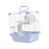 Maxbell 2 Layers Hamster Habitats Cage High Chassis Design Multipurpose 7.4x9x11inch Blue