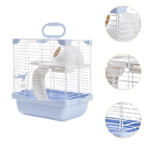 Maxbell 2 Layers Hamster Habitats Cage High Chassis Design Multipurpose 7.4x9x11inch Blue