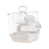 Maxbell 2 Layers Hamster Habitats Cage High Chassis Design Multipurpose 7.4x9x11inch White