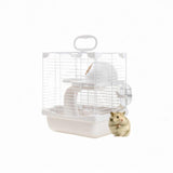Maxbell 2 Layers Hamster Habitats Cage High Chassis Design Multipurpose 7.4x9x11inch White
