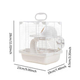 Maxbell 2 Layers Hamster Habitats Cage High Chassis Design Multipurpose 7.4x9x11inch White