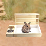 Maxbell 3 in 1 Rabbit Hay Feeder Guinea Pig Foraging Toy for Chinchilla Rabbit Bunny