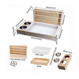 Maxbell 3 in 1 Rabbit Hay Feeder Guinea Pig Foraging Toy for Chinchilla Rabbit Bunny