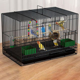 Maxbell Travel Birds Cage Portable with Handle Parrot Cage for Finches Home Lovebirds Black