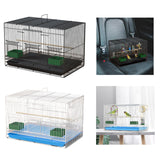 Maxbell Travel Birds Cage Portable with Handle Parrot Cage for Finches Home Lovebirds Black