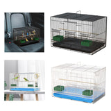 Maxbell Travel Birds Cage Portable with Handle Parrot Cage for Finches Home Lovebirds Black