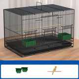 Maxbell Travel Birds Cage Portable with Handle Parrot Cage for Finches Home Lovebirds Black