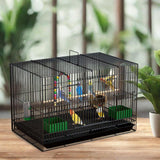 Maxbell Travel Birds Cage Portable with Handle Parrot Cage for Finches Home Lovebirds Black