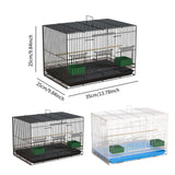 Maxbell Travel Birds Cage Portable with Handle Parrot Cage for Finches Home Lovebirds White