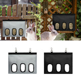 Maxbell Rabbit Hay Feeder for Cage Bunny Hay Bag for Small Pets Hamsters Chinchillas Grey