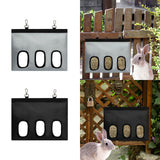 Maxbell Rabbit Hay Feeder for Cage Bunny Hay Bag for Small Pets Hamsters Chinchillas Grey