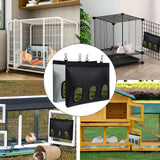 Maxbell Rabbit Hay Feeder for Cage Bunny Hay Bag for Small Pets Hamsters Chinchillas Grey