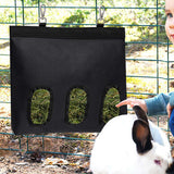 Maxbell Rabbit Hay Feeder for Cage Bunny Hay Bag for Small Pets Hamsters Chinchillas Grey