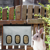 Maxbell Rabbit Hay Feeder for Cage Bunny Hay Bag for Small Pets Hamsters Chinchillas Grey
