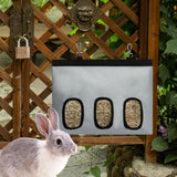 Maxbell Rabbit Hay Feeder for Cage Bunny Hay Bag for Small Pets Hamsters Chinchillas Grey