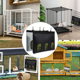 Maxbell Rabbit Hay Feeder for Cage Bunny Hay Bag for Small Pets Hamsters Chinchillas Black