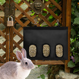 Maxbell Rabbit Hay Feeder for Cage Bunny Hay Bag for Small Pets Hamsters Chinchillas Black