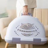 Maxbell Cat Carrier Pet Supplies Multipurpose Carrying Case for Puppy Kitten Walking Gray White