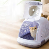 Maxbell Cat Carrier Pet Supplies Multipurpose Carrying Case for Puppy Kitten Walking Gray White