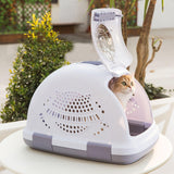 Maxbell Cat Carrier Pet Supplies Multipurpose Carrying Case for Puppy Kitten Walking Gray White