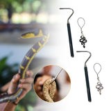 Maxbell Snake Hook Reptile Grabber Professional with Hook Head Reptile Handling Tool Black Snake Lanyard