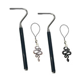 Maxbell Snake Hook Reptile Grabber Professional with Hook Head Reptile Handling Tool Black Snake Lanyard