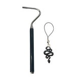 Maxbell Snake Hook Reptile Grabber Professional with Hook Head Reptile Handling Tool Black Snake Lanyard