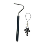 Maxbell Snake Hook Reptile Grabber Professional with Hook Head Reptile Handling Tool Black Snake Lanyard