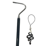 Maxbell Snake Hook Reptile Grabber Professional with Hook Head Reptile Handling Tool Black Snake Lanyard