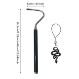 Maxbell Snake Hook Reptile Grabber Professional with Hook Head Reptile Handling Tool Black Snake Lanyard