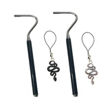 Maxbell Snake Hook Reptile Grabber Professional with Hook Head Reptile Handling Tool Black Snake Lanyard