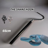 Maxbell Snake Hook Reptile Grabber Professional with Hook Head Reptile Handling Tool Silver Snake Lanyard