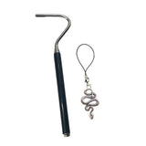 Maxbell Snake Hook Reptile Grabber Professional with Hook Head Reptile Handling Tool Silver Snake Lanyard