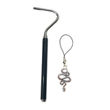 Maxbell Snake Hook Reptile Grabber Professional with Hook Head Reptile Handling Tool Silver Snake Lanyard