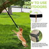 Maxbell Outdoor Bungee Tug Toy for Pitbull for Small to Large Dogs Play Cord Dog Toy green ring