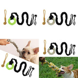 Maxbell Outdoor Bungee Tug Toy for Pitbull for Small to Large Dogs Play Cord Dog Toy green ring