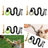 Maxbell Outdoor Bungee Tug Toy for Pitbull for Small to Large Dogs Play Cord Dog Toy green ring