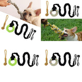 Maxbell Outdoor Bungee Tug Toy for Pitbull for Small to Large Dogs Play Cord Dog Toy green ring