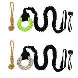 Maxbell Outdoor Bungee Tug Toy for Pitbull for Small to Large Dogs Play Cord Dog Toy green ring