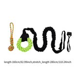 Maxbell Outdoor Bungee Tug Toy for Pitbull for Small to Large Dogs Play Cord Dog Toy green ring