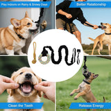 Maxbell Outdoor Bungee Tug Toy for Pitbull for Small to Large Dogs Play Cord Dog Toy green ring