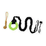 Maxbell Outdoor Bungee Tug Toy for Pitbull for Small to Large Dogs Play Cord Dog Toy green ring