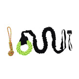 Maxbell Outdoor Bungee Tug Toy for Pitbull for Small to Large Dogs Play Cord Dog Toy green ring