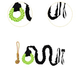 Maxbell Outdoor Bungee Tug Toy for Pitbull for Small to Large Dogs Play Cord Dog Toy green ring