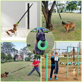 Maxbell Outdoor Bungee Tug Toy for Pitbull for Small to Large Dogs Play Cord Dog Toy green ring