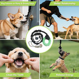 Maxbell Outdoor Bungee Tug Toy for Pitbull for Small to Large Dogs Play Cord Dog Toy green ring