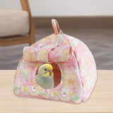 Maxbell Hanging Hammock Hideaway Cave Bed Tent for Parrot Parakeet Lovebirds Pink