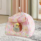 Maxbell Hanging Hammock Hideaway Cave Bed Tent for Parrot Parakeet Lovebirds Pink