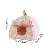 Maxbell Hanging Hammock Hideaway Cave Bed Tent for Parrot Parakeet Lovebirds Pink